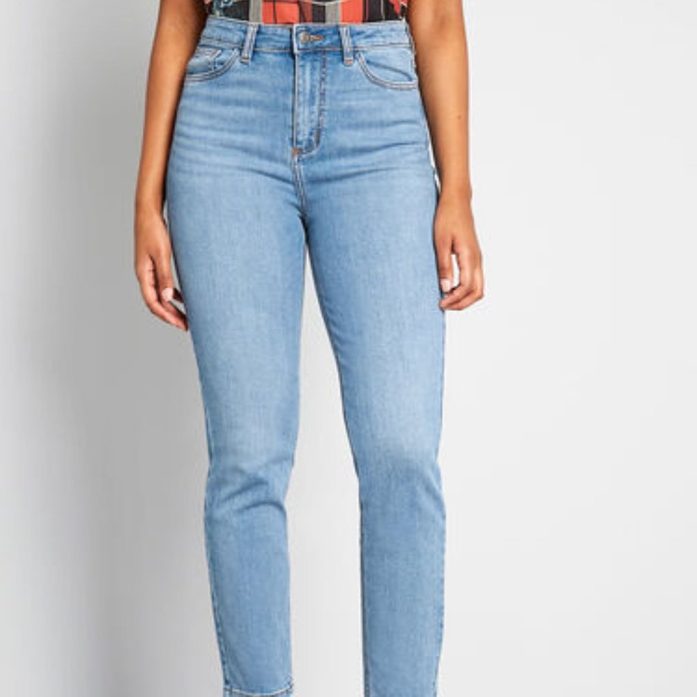 Modcloth High Waist Molly Straight Ankle Jeans